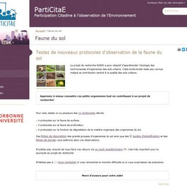 Nouveaux protocoles de sciences participatives sur le sol